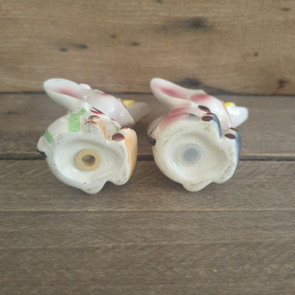 Vintage 1950s Anthropomorphic Kitschy Elephant Salt & Pepper Shakers Trunks Up - Picture 8 of 9